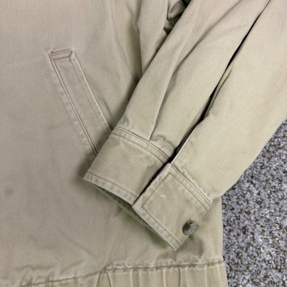 Polo Ralph Lauren Mens XL Harrington Jacket Tan Khaki Plaid Lined Cotton Twill - Picture 5 of 14